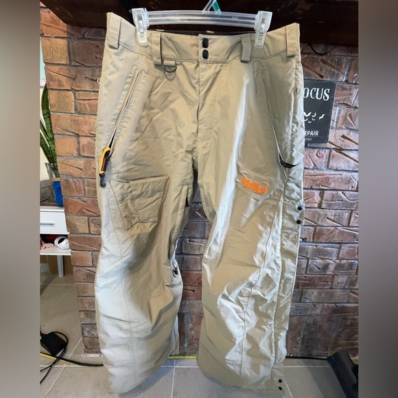 Volcom Snow Pants Adult Medium Brown Thermonite Snowboarding Skiing Mens Size M - Picture 1 of 10